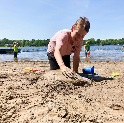 building sand castles